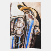 クラシック車美しい キッチンタオル (縦)