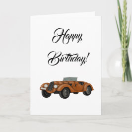クラシック車誕生日カード カード
