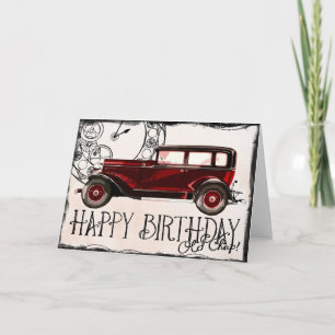 クラシック車誕生日 カード