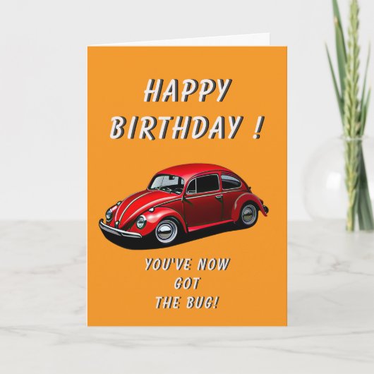 クラシック車誕生日 カード (正面)
