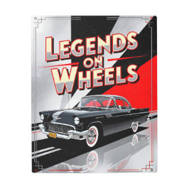 クラシック車輪の車の伝説 メタルプリント