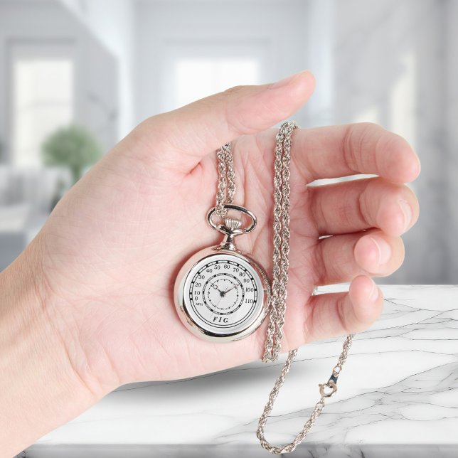 クラシック車速度計Revカウンターネックレス 腕時計 (A lovely necklace watch perfect for the classic figaro car owner. Just add your initials)