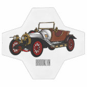 クラシック車1920漫画イラストレーション サッカーボール (フラット)