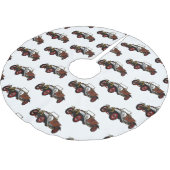 クラシック車1920漫画イラストレーション ブラッシュドポリエステルツリースカート (アングル)