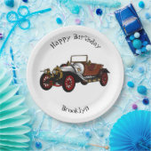 クラシック車1920漫画イラストレーション ペーパープレート (パーティー)