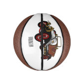 クラシック車1920漫画イラストレーション ミニバスケットボール (縦)