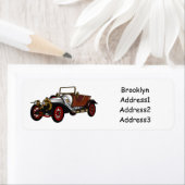 クラシック車1920漫画イラストレーション ラベル (インサイチュ)