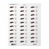 クラシック車1920漫画イラストレーション ラベル (フルシート)