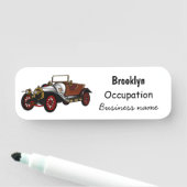 クラシック車1920漫画イラストレーション 名札 (インサイチュ)