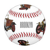 クラシック車1920漫画イラストレーション 野球ボール (裏面)