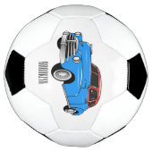 クラシック車1948漫画イラストレーション サッカーボール (回転)