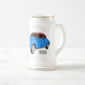 クラシック車1948漫画イラストレーション ビールジョッキ (正面右)