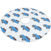 クラシック車1948漫画イラストレーション ブラッシュドポリエステルツリースカート (アングル)