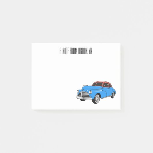クラシック車1948漫画イラストレーション ポストイット (正面)