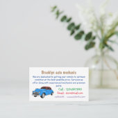 クラシック車1948漫画イラストレーション 名刺 (スタンド正面)