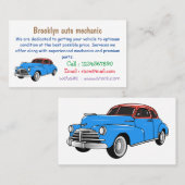 クラシック車1948漫画イラストレーション 名刺 (正面/裏面)