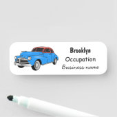 クラシック車1948漫画イラストレーション 名札 (インサイチュ)