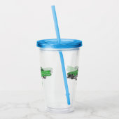 クラシック車1959漫画イラストレーション アクリルタンブラー (左)