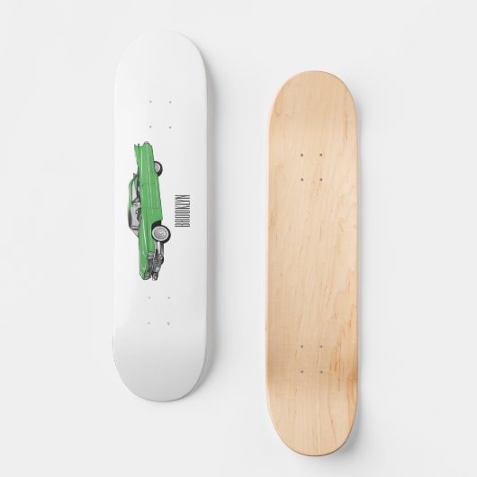 クラシック車1959漫画イラストレーション スケートボード (正面)