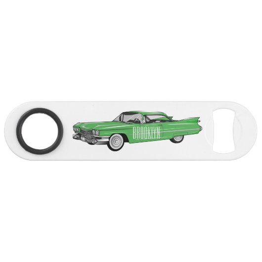 クラシック車1959漫画イラストレーション スピード栓抜き (正面(横))