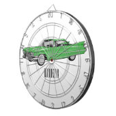 クラシック車1959漫画イラストレーション ダーツボード (正面右)