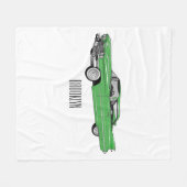 クラシック車1959漫画イラストレーション フリースブランケット (正面(横))