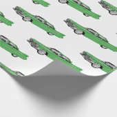 クラシック車1959漫画イラストレーション ラッピングペーパー (角)