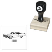 クラシック車1959漫画イラストレーション ラバースタンプ (押印)