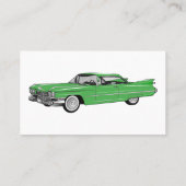 クラシック車1959漫画イラストレーション 名刺 (裏面)
