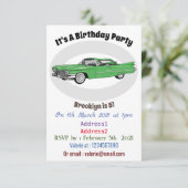 クラシック車1959漫画イラストレーション 招待状 (スタンド正面)