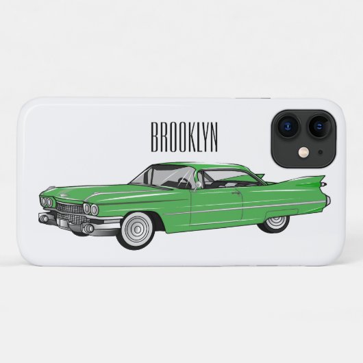 クラシック車1959漫画イラストレーション Case-Mate iPhoneケース (裏面(横))