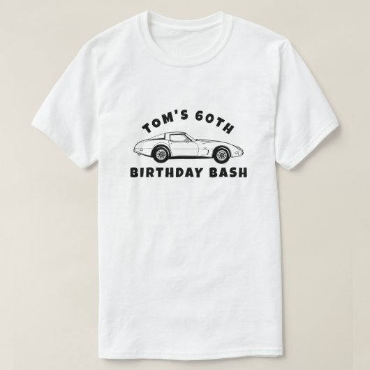 クラシック車1979シボレーコルベットイラストレーション Tシャツ (デザイン正面)