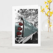 クラシック車4グリーティングカード カード (黄色い花)