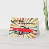 クラシック車50のレトロヴィンテージ誕生日 カード (正面)