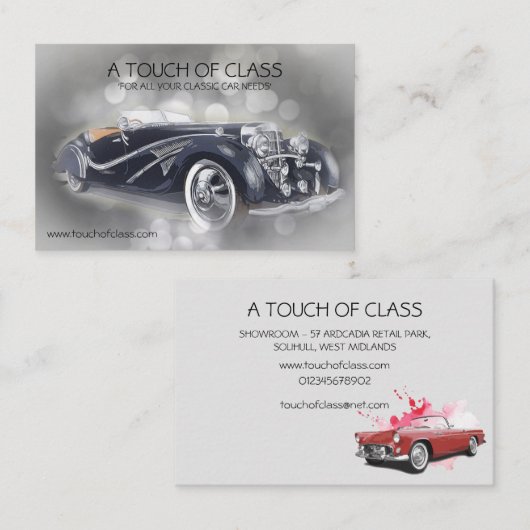 クラシック車 – 両面名刺 名刺 (正面/裏面)
