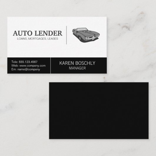 クラシック車 名刺 (正面/裏面)