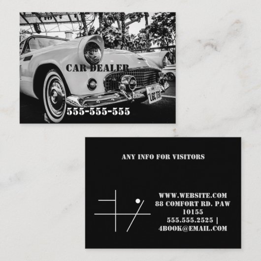 クラシック車 名刺 (正面/裏面)