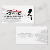 クラシック車 | 自動サー絵を描ビススペシャリスト 名刺 (正面/裏面)