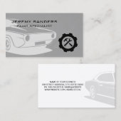 クラシック車 | 自動サー絵を描ビス | 整備士技術 名刺 (正面/裏面)