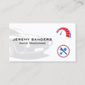 クラシック車 |自動整備士ロゴ 名刺 (正面)