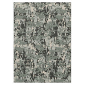 クラシック軍隊デジタル迷彩柄パターン テーブルクロス (正面)