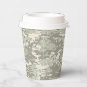 クラシック軍隊デジタル迷彩柄パターン 紙コップ (右)