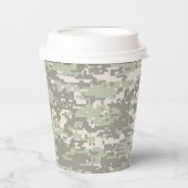 クラシック軍隊デジタル迷彩柄パターン 紙コップ (正面)