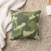 クラシック軍隊迷彩パターン クッション (ブランケット)