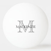 クラシック遊 |モノグラム名スクリプトシックイニシャル 卓球ボール (裏面)
