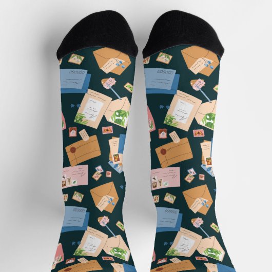 クラシック郵便 ソックス (上部)