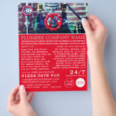 クラシック配管管、配管工、配管広告管 チラシ (手)