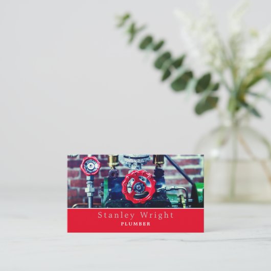 クラシック配管、配管設備 名刺 (スタンド正面)