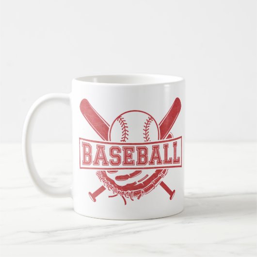 クラシック野球エンブレム コーヒーマグカップ (左)