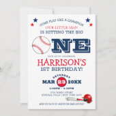 クラシック野球キッズ1歳 招待状 (正面)